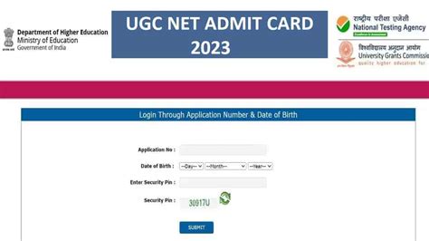 ugc net admit card 2023 download date